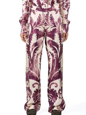 NEW FOR RESLESS SLEEPERS FRS Women Pajama Pants Etere Velvet Damascus Bottom